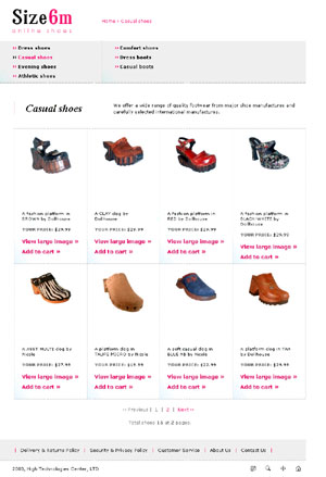Size 6m shoe catalogue.